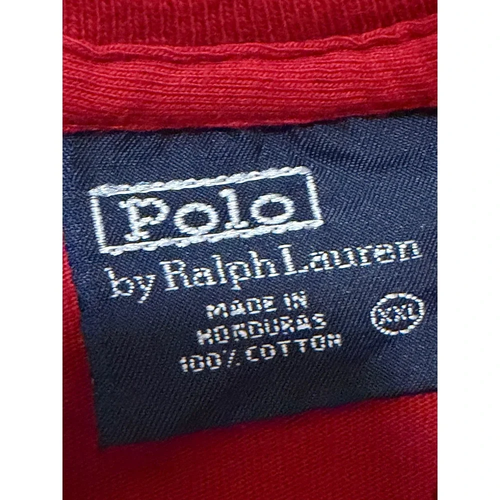 Polo Ralph Lauren Mens Red Short Sleeve Pony Logo T-Shirt XXL 100% Cotton